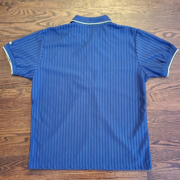 Vintage Levi's Silver Tab Navy Blue Button Golf Shirt Men's Large Retro - Picture 5 of 5